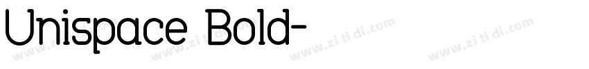 Unispace Bold字体转换